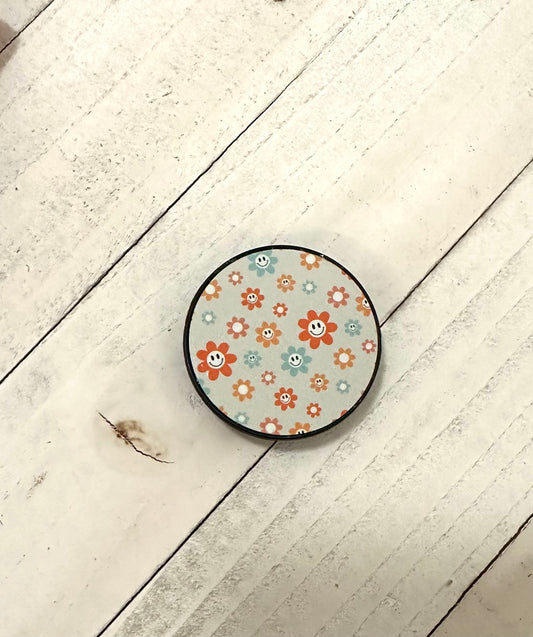 Smiley Face Flowers PopSocket